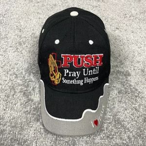 Jesus Hat Cap Black Religious Christian Push Pray Until Something Happens